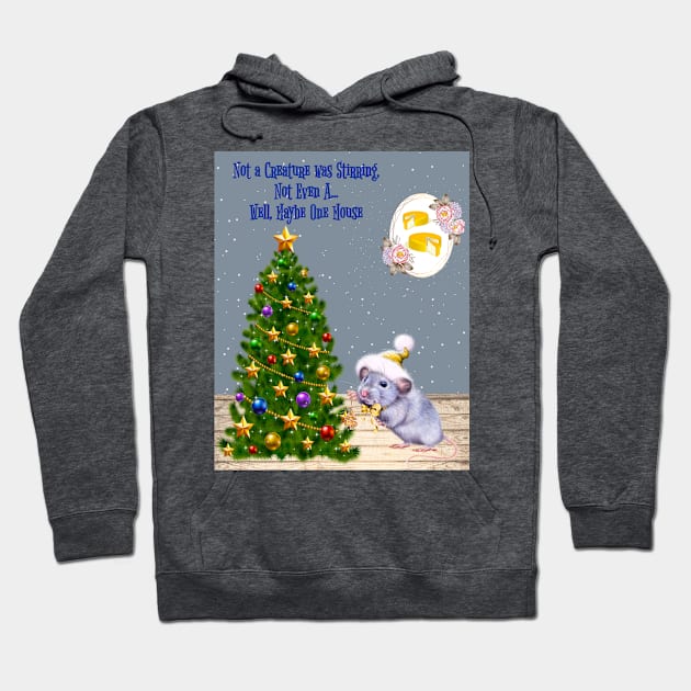 Christmas Mouse Stirring Hoodie by allthumbs